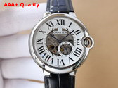 Cartier Ballon Bleu De Cartier Watch 40mm Automatic Movement Steel Leather Strap Replica