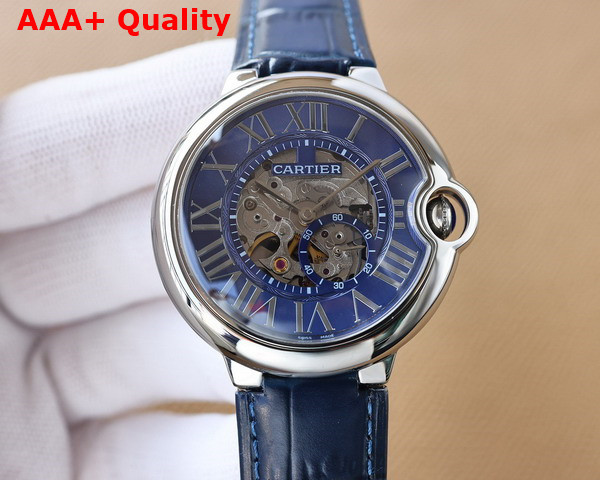 Cartier Ballon Bleu De Cartier Watch 40mm Automatic Movement Steel Leather Strap Replica