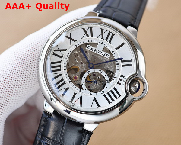Cartier Ballon Bleu De Cartier Watch 40mm Automatic Movement Steel Leather Strap Replica