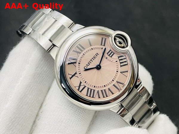 Cartier Ballon Bleu de Cartier Watch Quartz Movement Steel and Pink Replica
