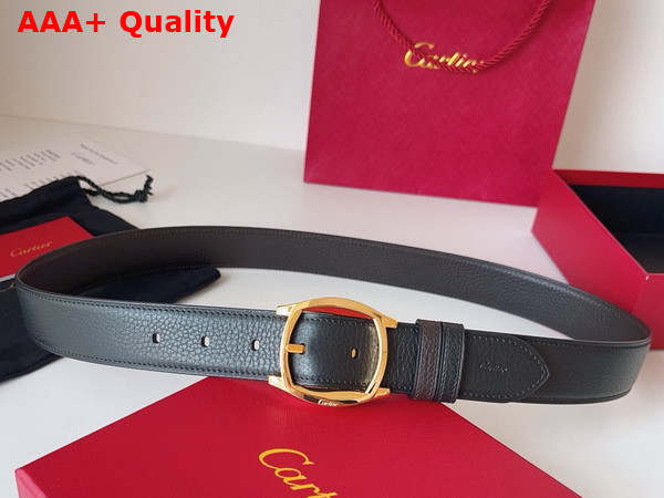 Cartier Belt Drive de Cartier Belt Black and Brown Grained Cowhide Replica