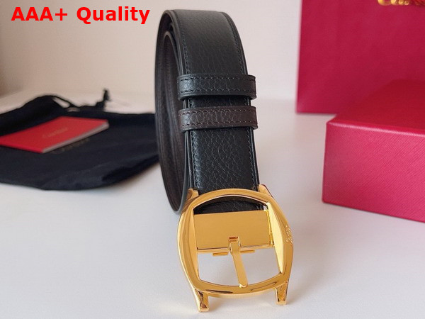 Cartier Belt Drive de Cartier Belt Black and Brown Grained Cowhide Replica