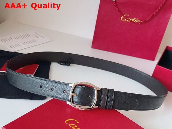Cartier Belt Drive de Cartier Belt Black and Brown Grained Cowhide Replica