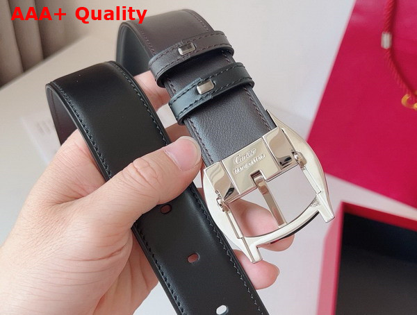 Cartier Belt Drive de Cartier Belt Reversible Black and Brown Cowhide Strap Replica