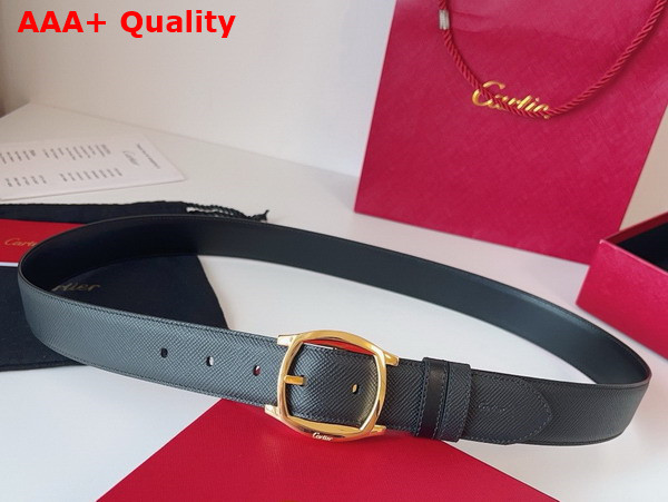 Cartier Belt Drive de Cartier Belt in Black Textured and Smooth Cowhide Replica