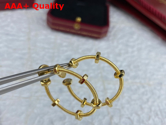 Cartier Ecrou De Cartier Earrings Yellow Gold Replica