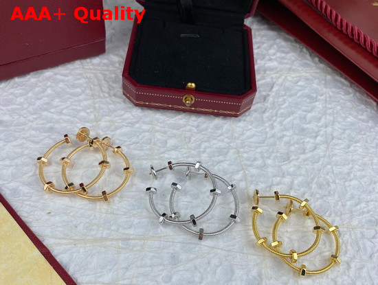 Cartier Ecrou De Cartier Earrings Yellow Gold Replica