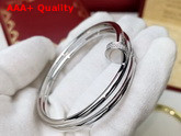 Cartier Juste Un Clou Bracelet White Gold Diamonds Double Loop Replica