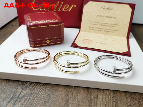 Cartier Juste Un Clou Bracelet Yellow Gold Diamonds Double Loop Replica