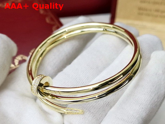 Cartier Juste Un Clou Bracelet Yellow Gold Diamonds Double Loop Replica