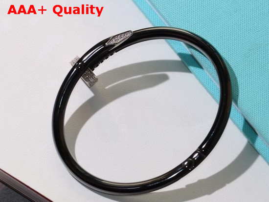 Cartier Juste Un Clou Braceletin Black Ceramic with Diamonds Replica