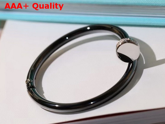 Cartier Juste Un Clou Braceletin Black Ceramic with Diamonds Replica