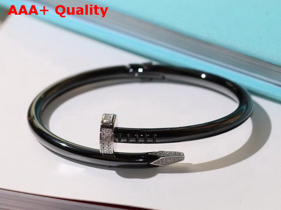 Cartier Juste Un Clou Braceletin Black Ceramic with Diamonds Replica