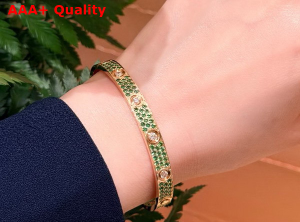 Cartier Love Bracelet with Allover Colorful Diamonds Replica