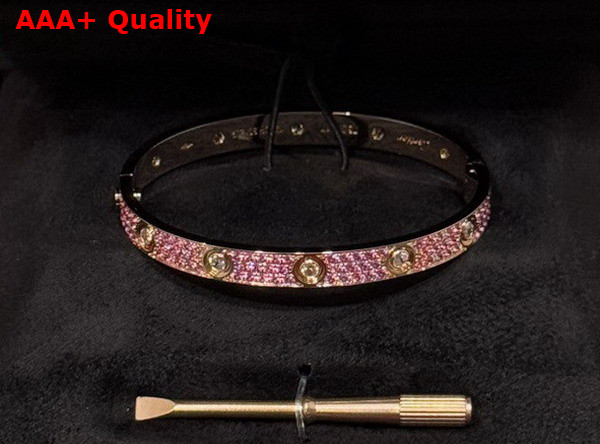Cartier Love Bracelet with Allover Colorful Diamonds Replica