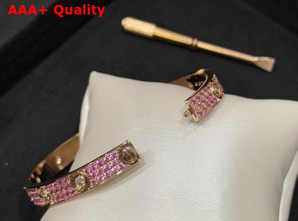 Cartier Love Bracelet with Allover Colorful Diamonds Replica