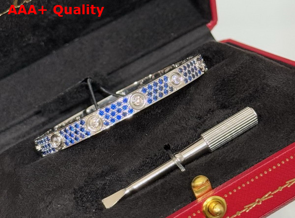 Cartier Love Bracelet with Allover Colorful Diamonds Replica