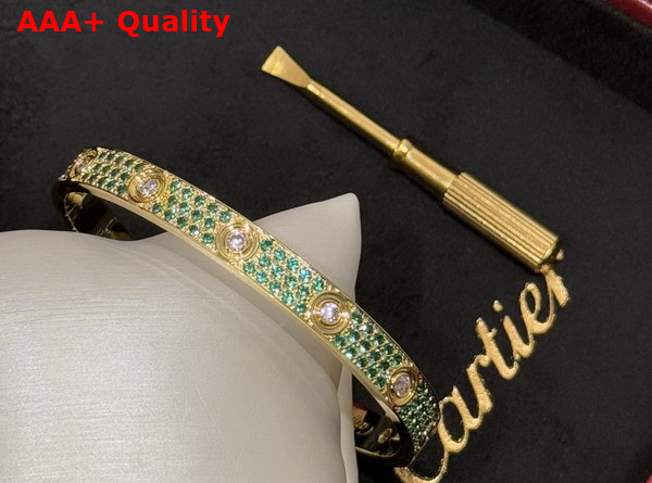 Cartier Love Bracelet with Allover Colorful Diamonds Replica