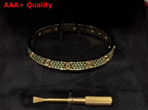 Cartier Love Bracelet with Allover Colorful Diamonds Replica