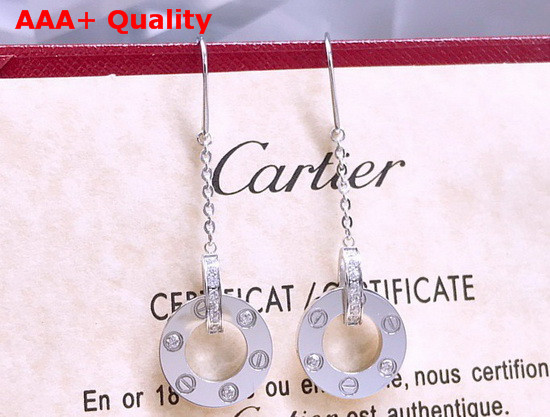 Cartier Love Earring White Gold Diamonds Replica