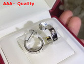 Cartier Love Earrings 2 Diamonds White Gold Diamonds Replica