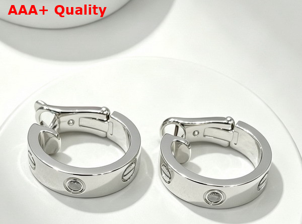 Cartier Love Hoop Earrings New Model 2 Diamonds Replica