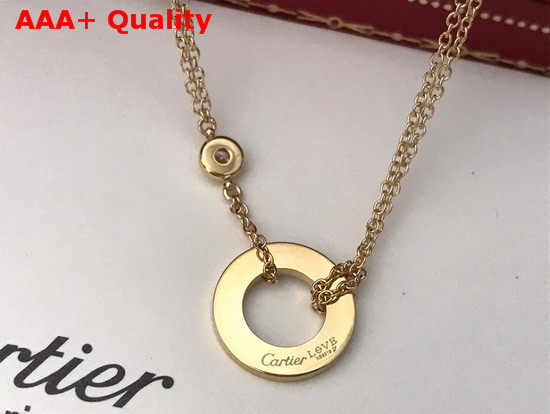 Cartier Love Necklace 2 Diamonds Yellow Gold Replica