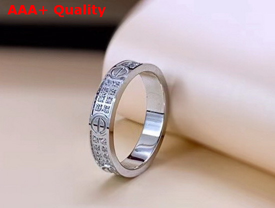 Cartier Love Ring White Gold Diamonds Replica