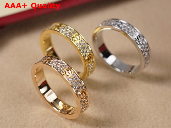 Cartier Love Ring with Allover Diamonds Replica