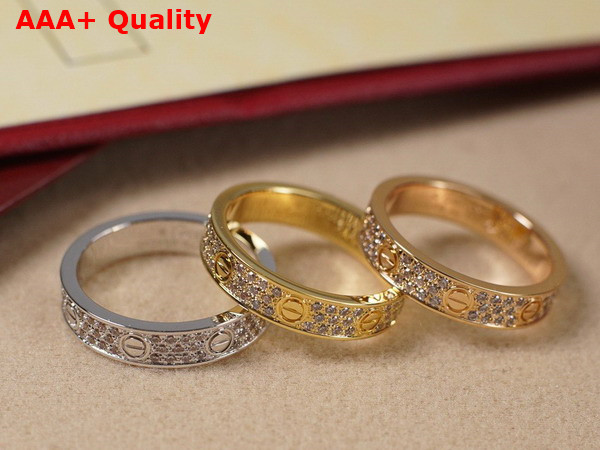 Cartier Love Ring with Allover Diamonds Replica