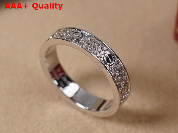 Cartier Love Ring with Allover Diamonds Replica