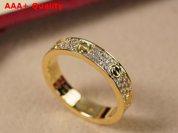 Cartier Love Ring with Allover Diamonds Replica