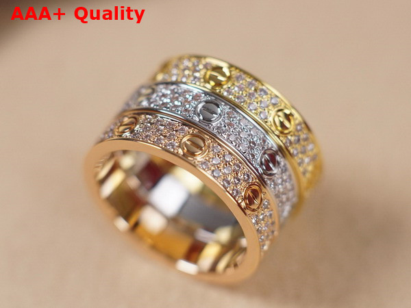 Cartier Love Ring with Allover Diamonds Replica