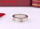 Cartier Love Ring with Diamond White Gold Replica