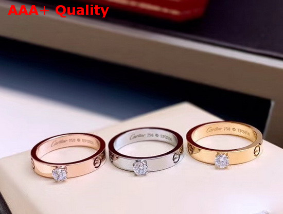 Cartier Love Solitaire Pink Gold Diamond Replica