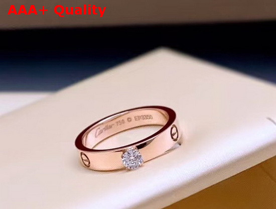 Cartier Love Solitaire Pink Gold Diamond Replica