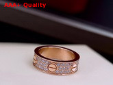 Cartier Love Wedding Band Diamond Paved Pink Gold Diamonds Replica