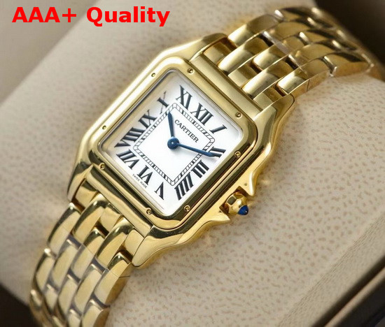 Cartier Panthere De Cartier Watch Small Model Yellow Gold Replica