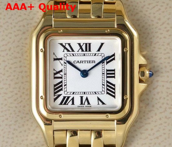 Cartier Panthere De Cartier Watch Small Model Yellow Gold Replica