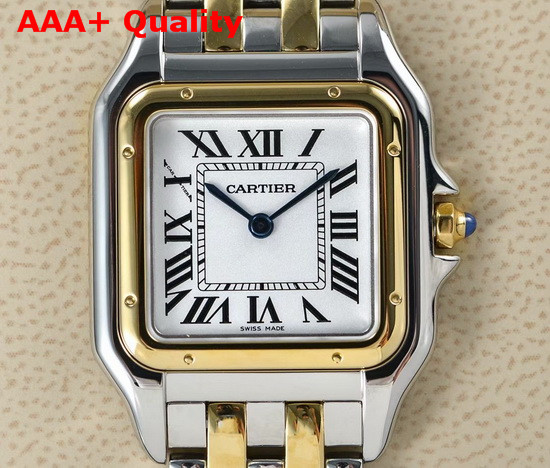 Cartier Panthere De Cartier Watch Small Model Yellow Gold and Steel Replica