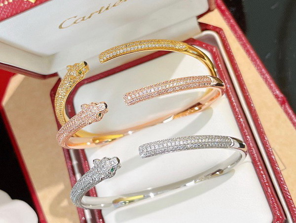 Cartier Panthere de Cartier Bracelet Yellow Gold Onyx Emeralds Diamonds Replica