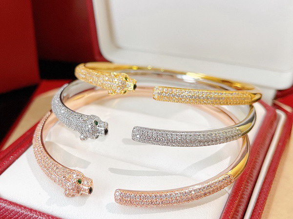 Cartier Panthere de Cartier Bracelet Yellow Gold Onyx Emeralds Diamonds Replica