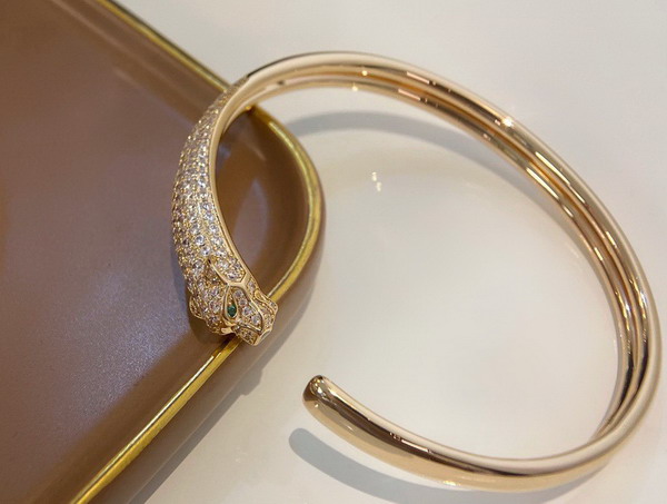 Cartier Panthere de Cartier Bracelet in Yellow Gold Onyx Emeralds Diamonds Replica