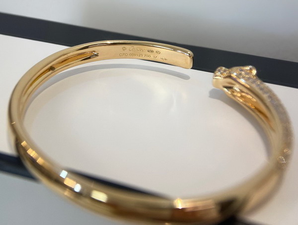 Cartier Panthere de Cartier Bracelet in Yellow Gold Onyx Emeralds Diamonds Replica