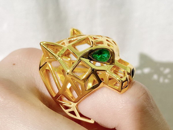 Cartier Panthere de Cartier Ring Yellow Gold Tsavorite Garnets Onyx Replica