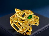 Cartier Panthere de Cartier Ring Yellow Gold Tsavorite Garnets Onyx Replica