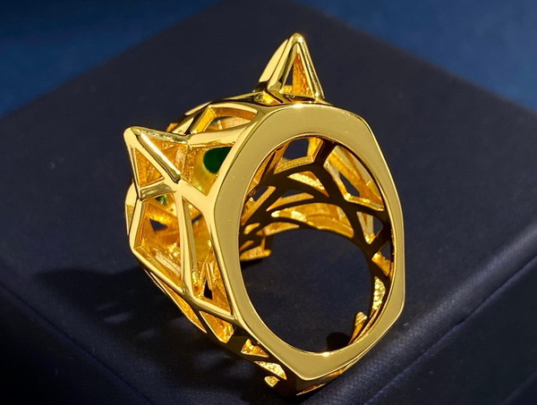 Cartier Panthere de Cartier Ring Yellow Gold Tsavorite Garnets Onyx Replica