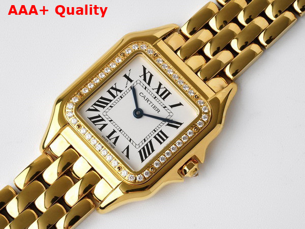 Cartier Panthere de Cartier Watch Medium Model Quartz Movement Yellow Gold Replica