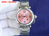 Cartier Pasha de Cartier Watch 35mm Automatic Movement Steel and Pink Replica