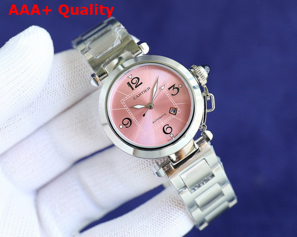 Cartier Pasha de Cartier Watch 35mm Automatic Movement Steel and Pink Replica